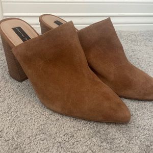 Steven Suede Heeled Mules